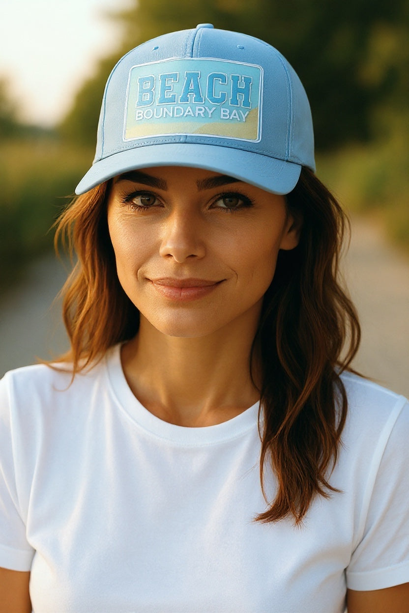 Beach Boundary Bay Blue Hat