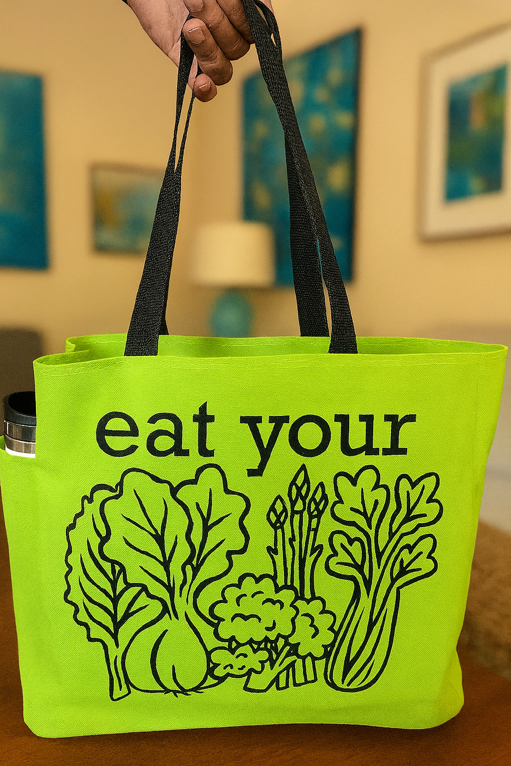 Eat Your Veggies Grocery Tote Bag