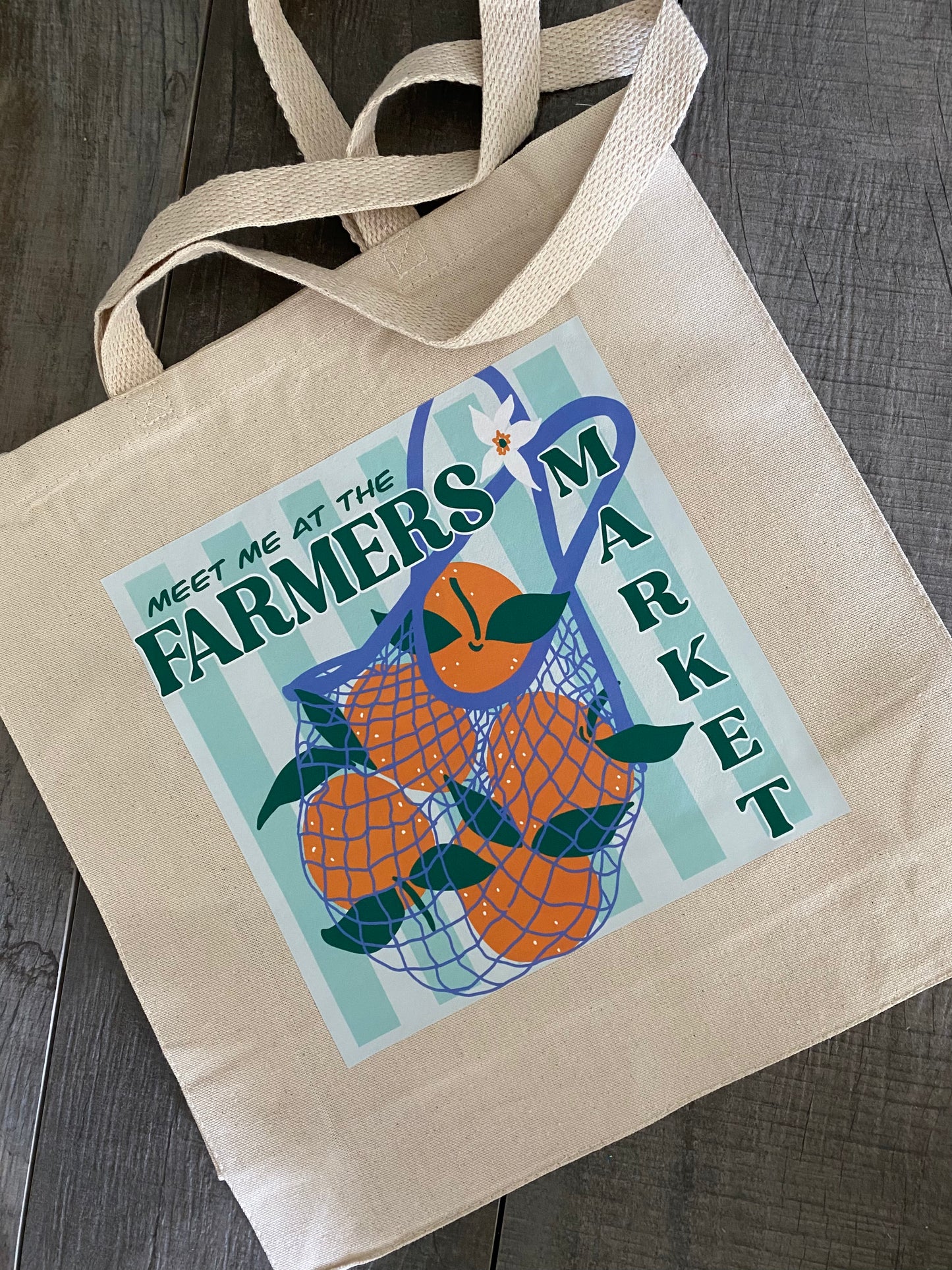 Orange Farmers Market Bag