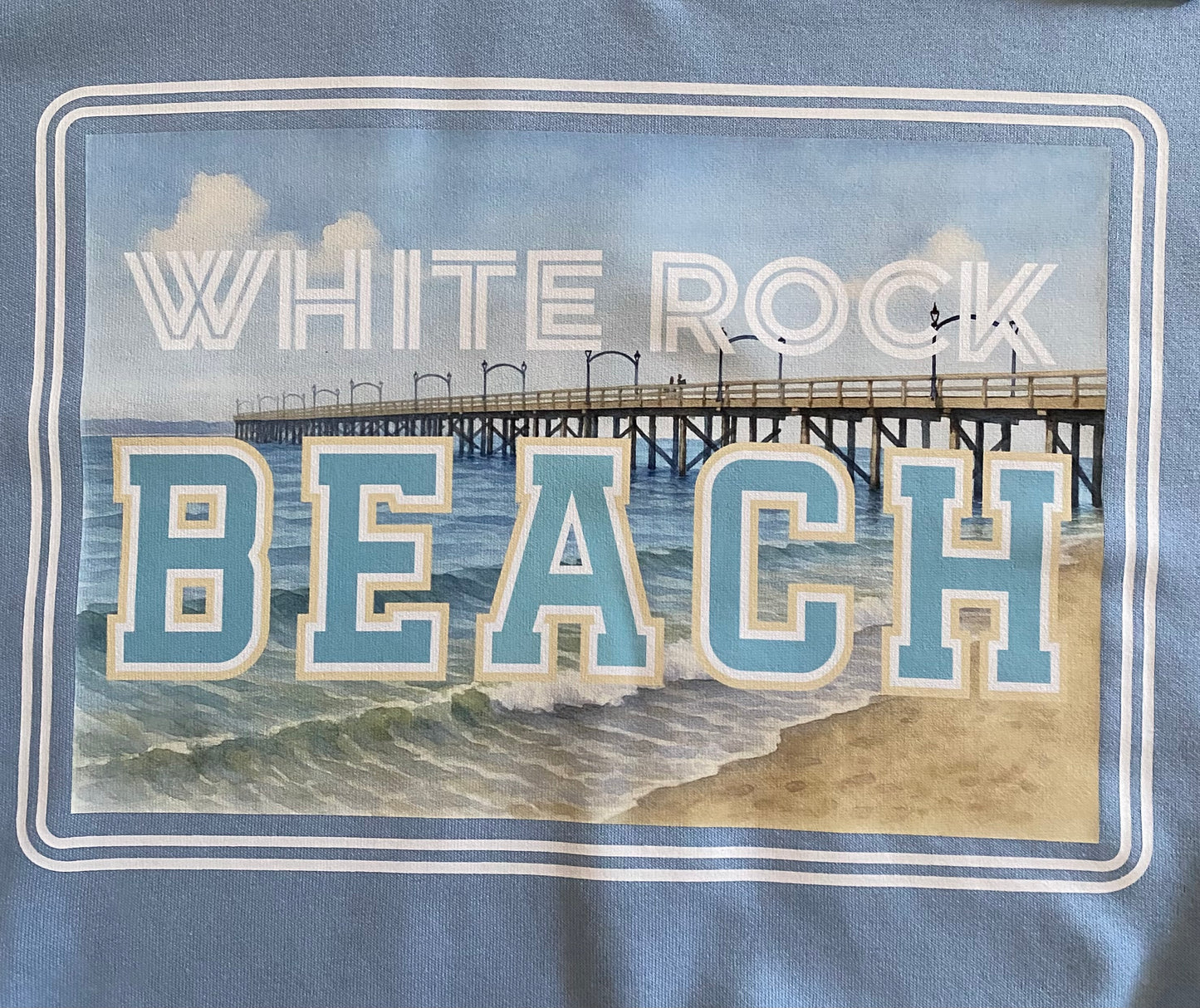White Rock Pier Tee Light blue