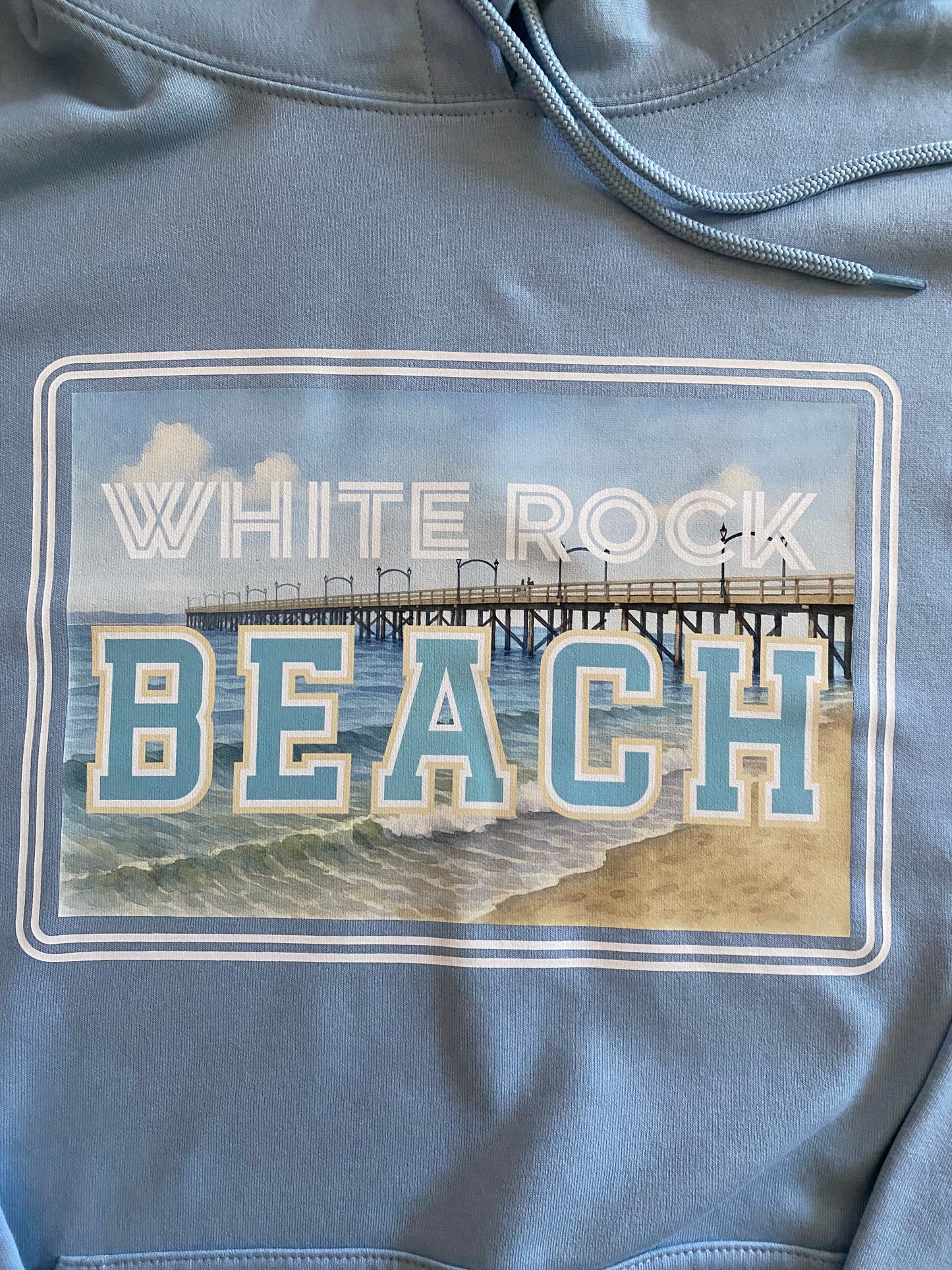 White Rock Pier Hoodie Light Blue