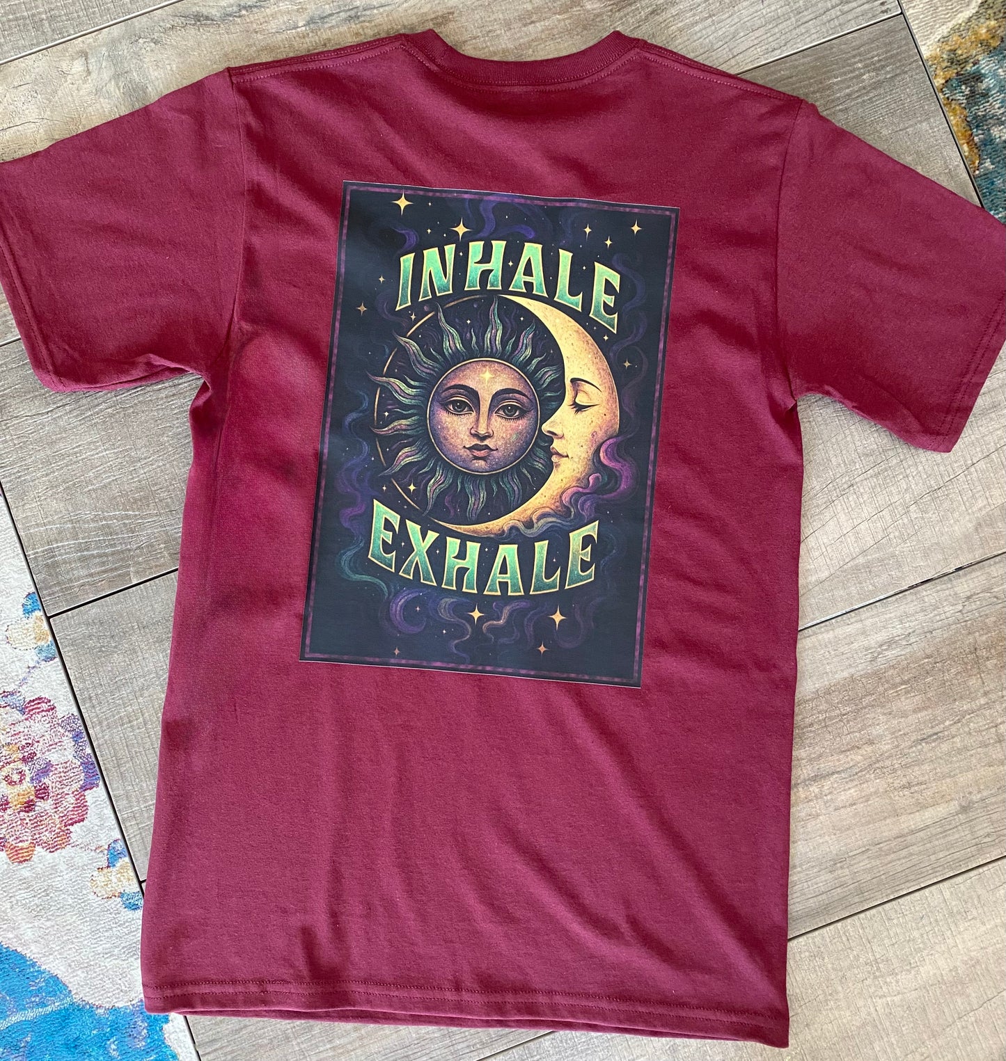 Sun & Moon Burgundy Tee