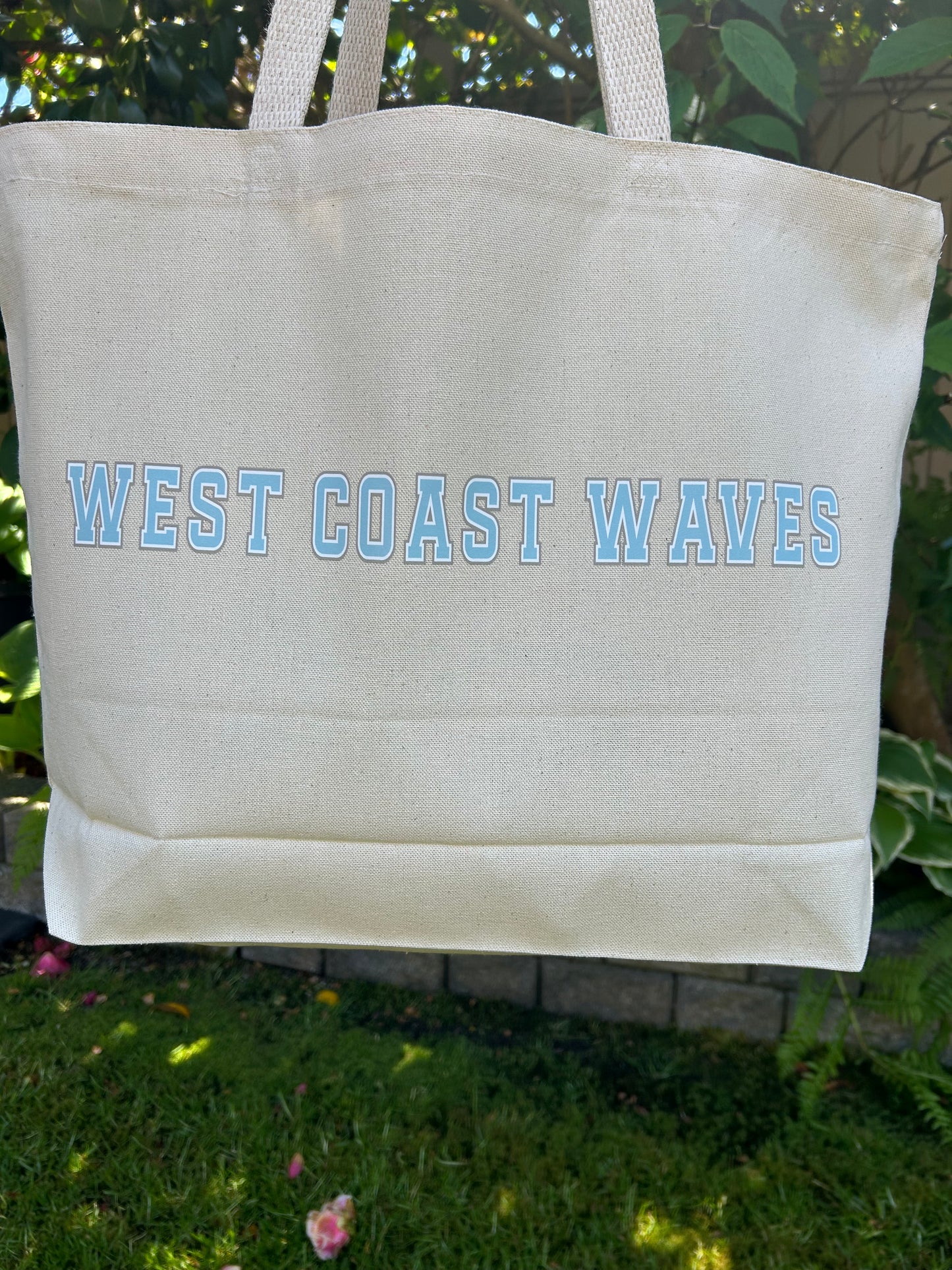 West Coast Waves Beach Bag