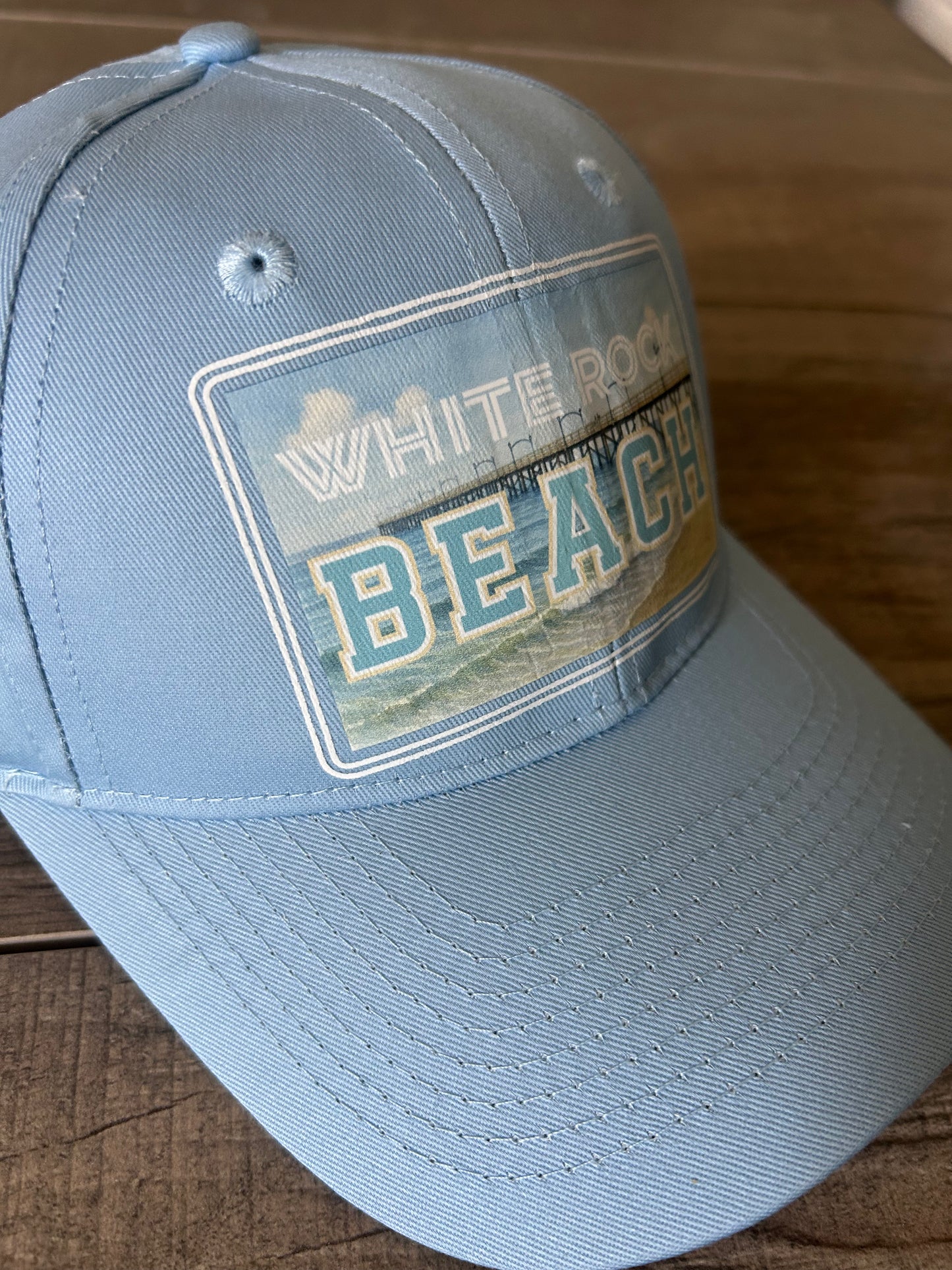 White Rock Beach Blue Hat