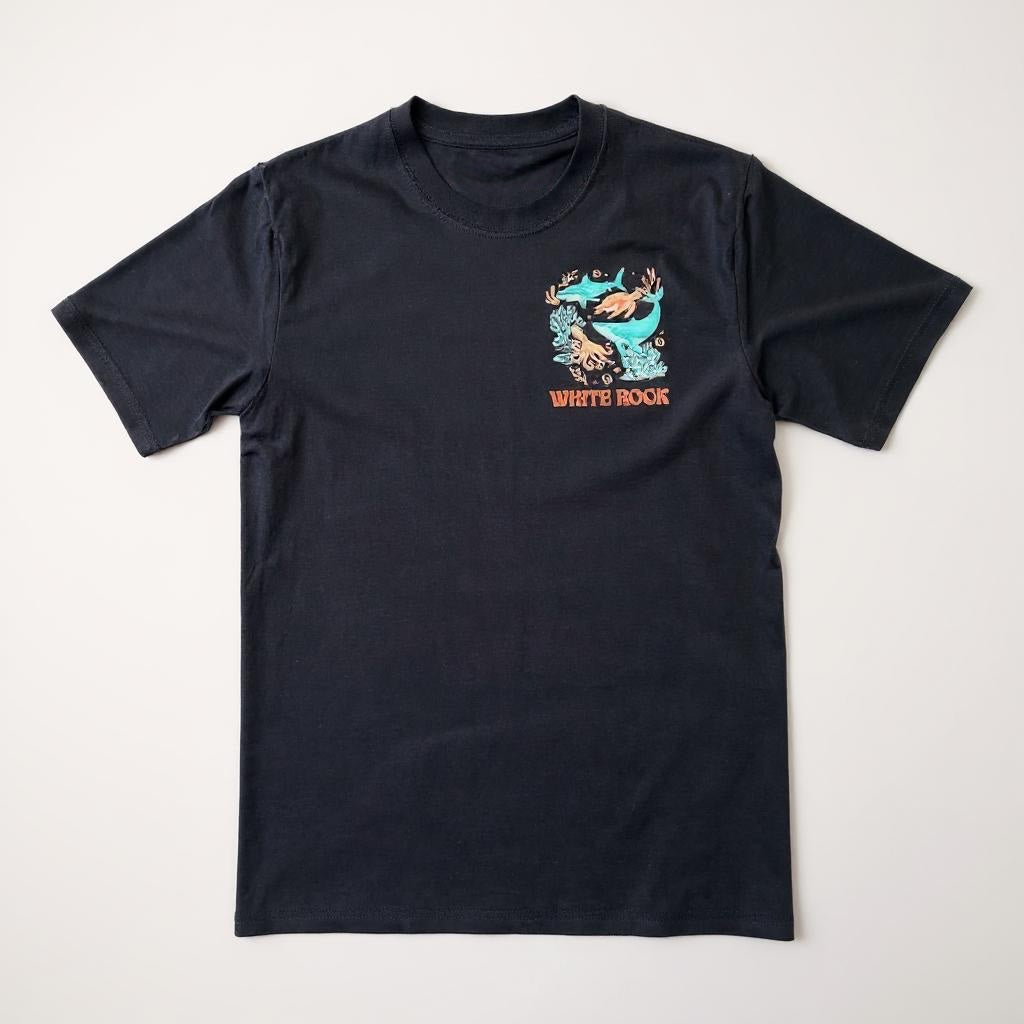 Respect The Locals WHITE ROCK Black Tee