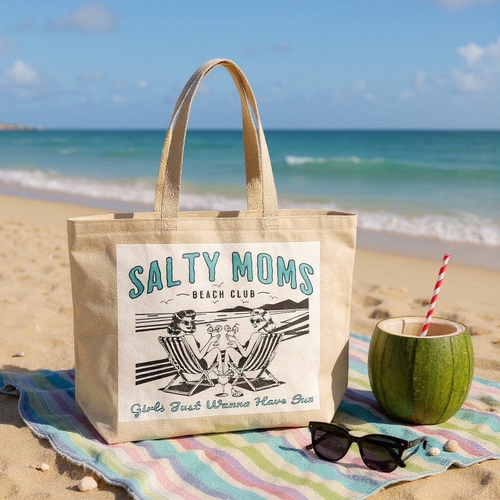 Salty Moms Beach Club Beach Bag