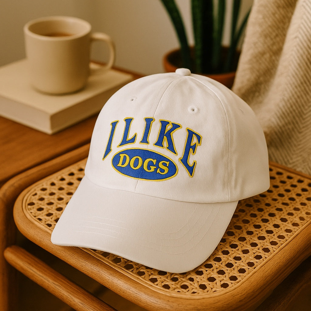 I Like Dogs Cap (White)