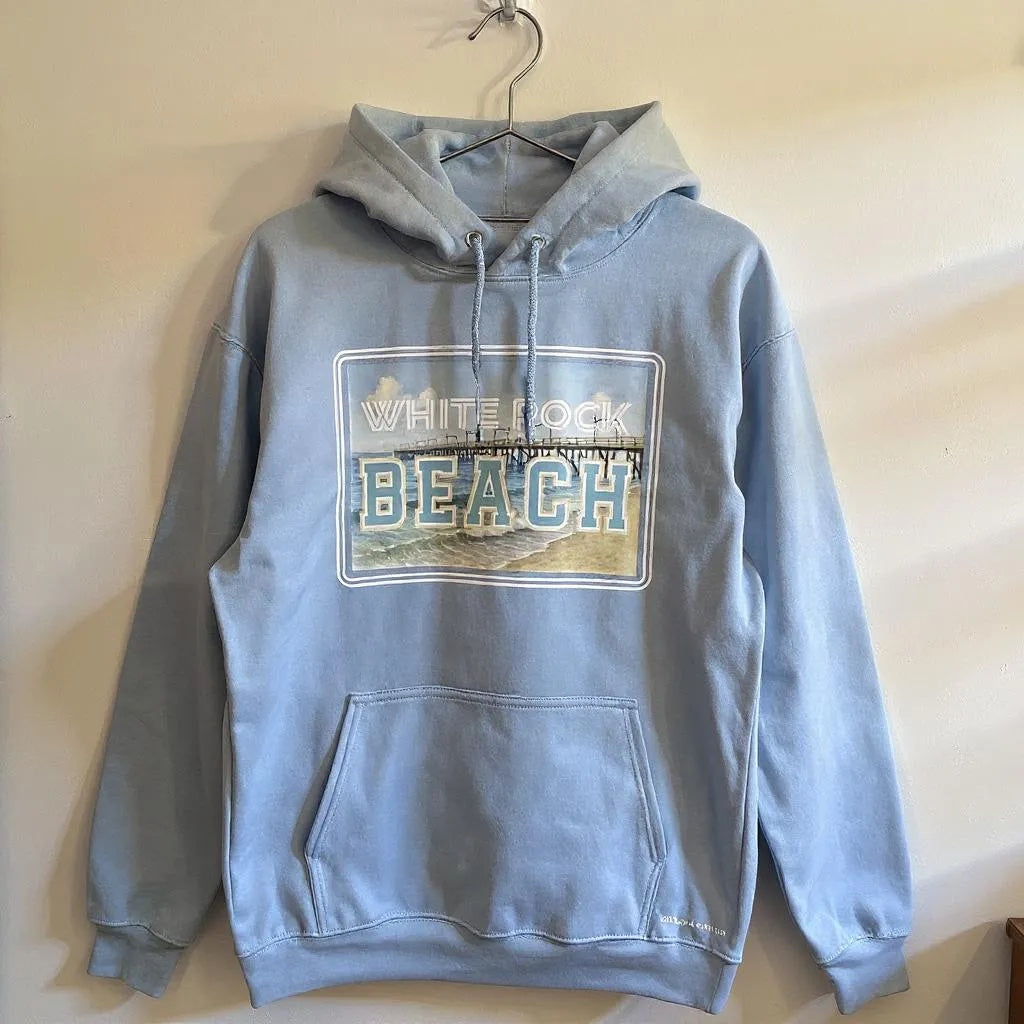 White Rock Pier Hoodie Light Blue