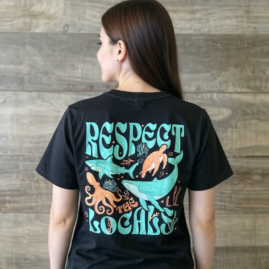 Respect The Locals Black Tee