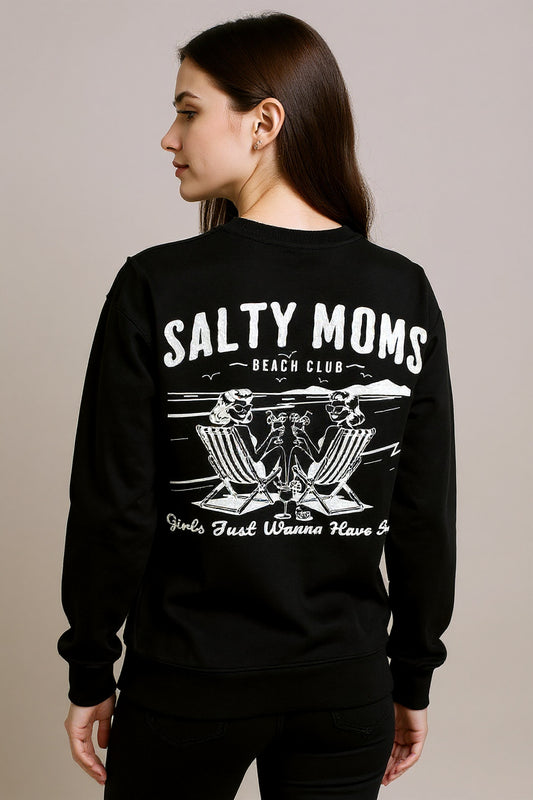 Salty Moms Beach Club Crew Sweatshirt
