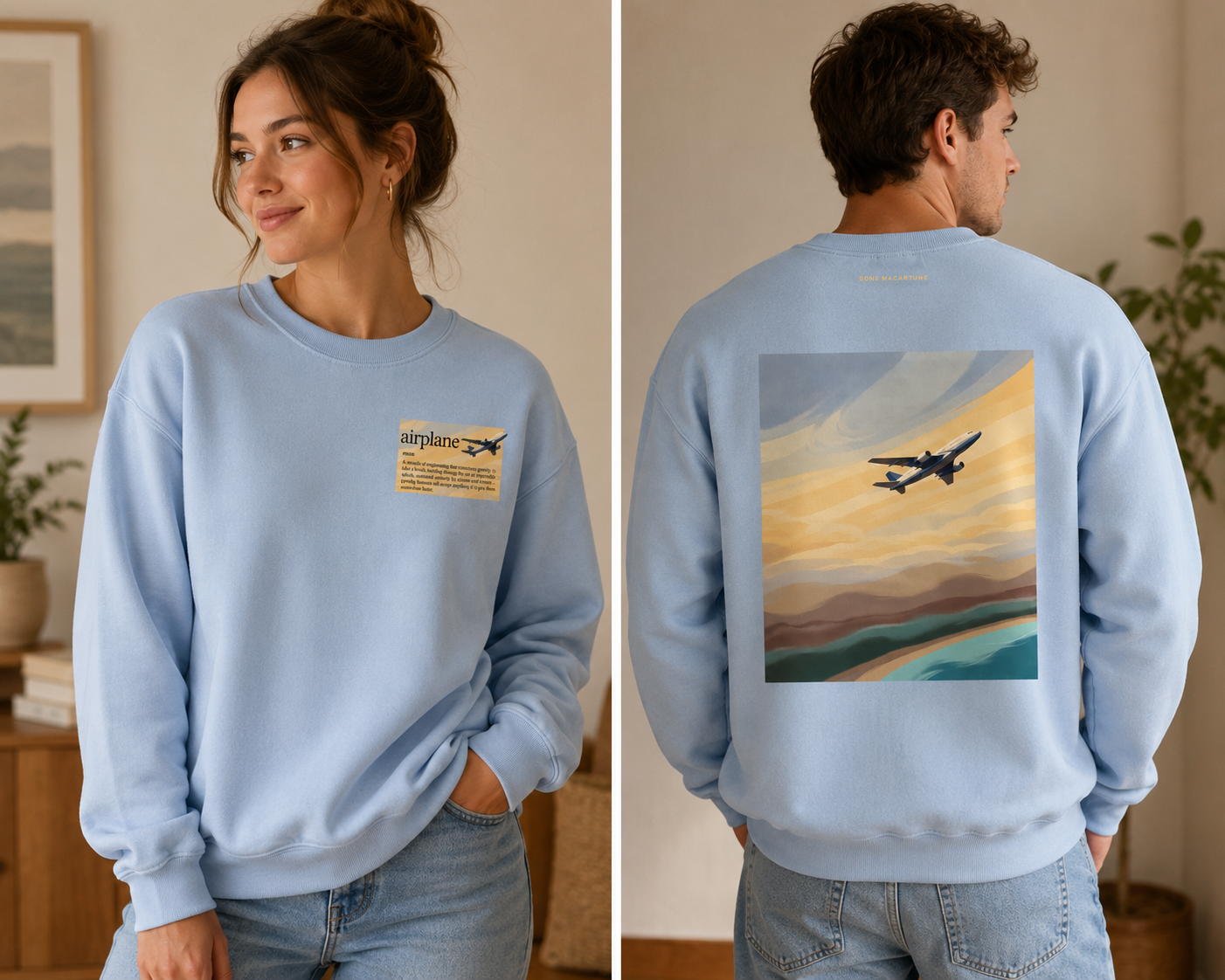 AIRPLANE Unisex Crew Sweatshirt