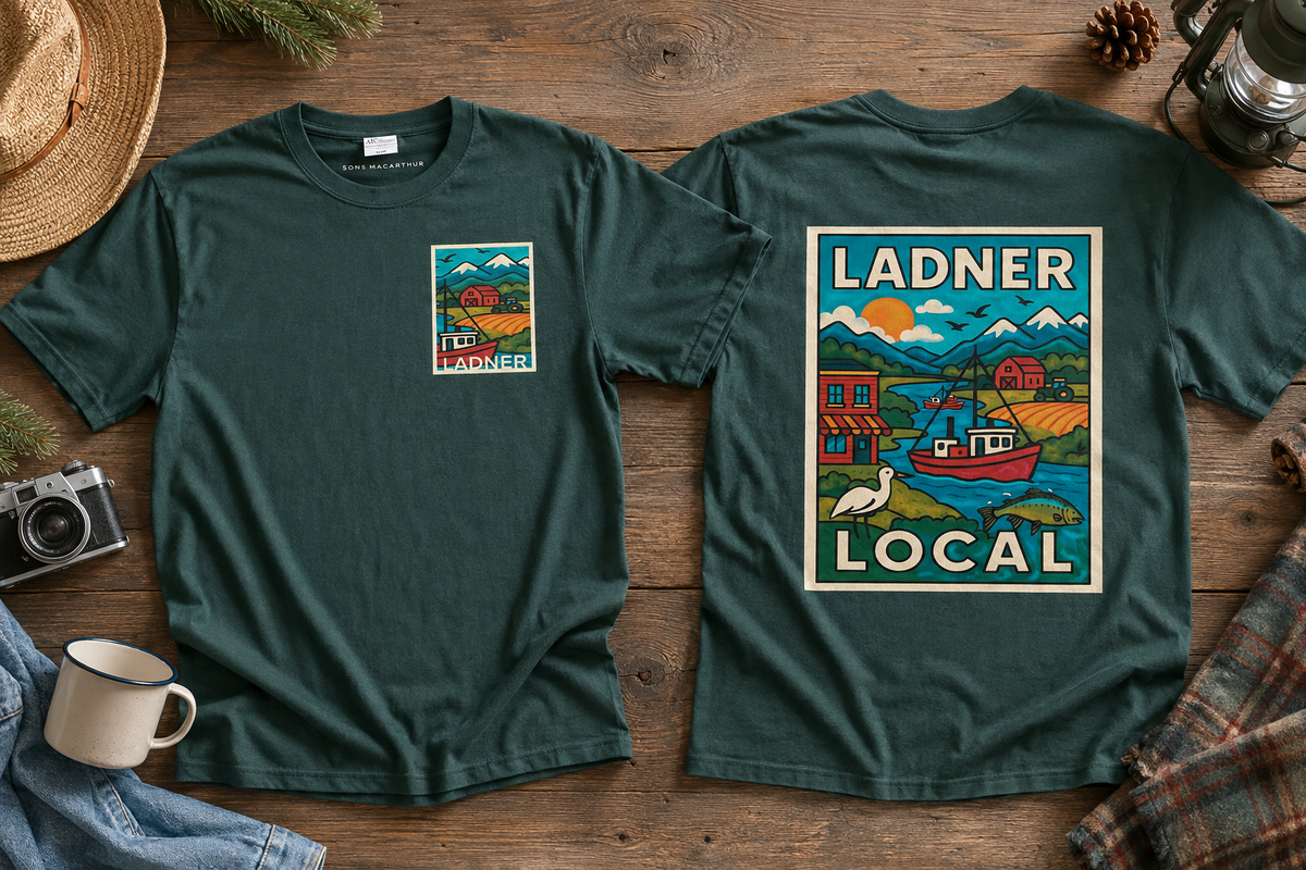 Ladner Local Tee (Sand and Green)