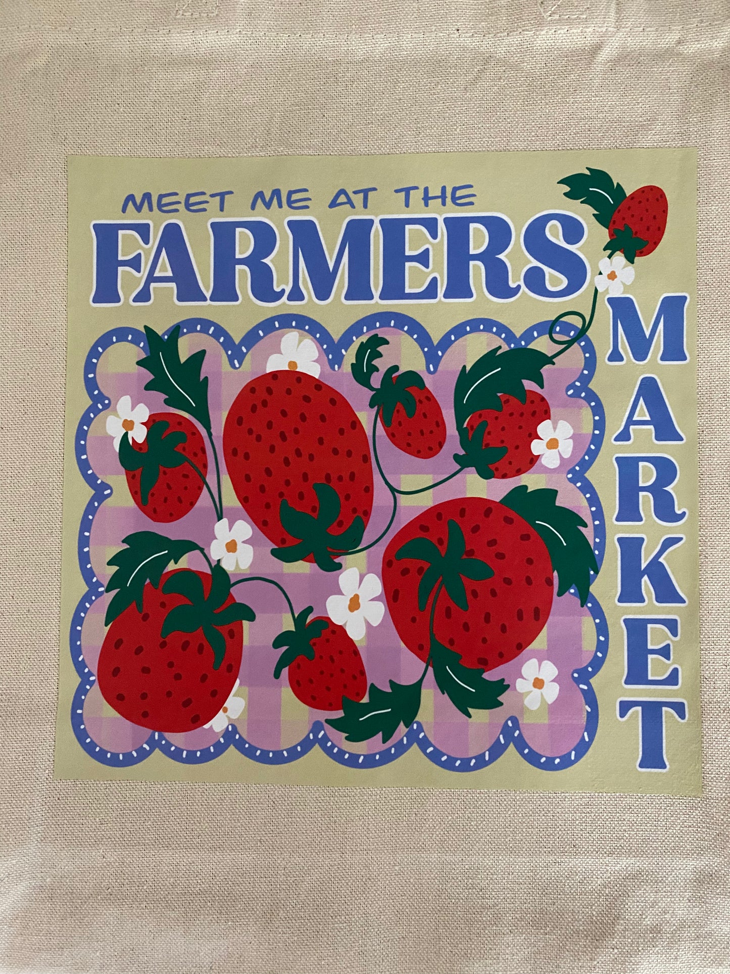 Strawberry Farmers Market Bag