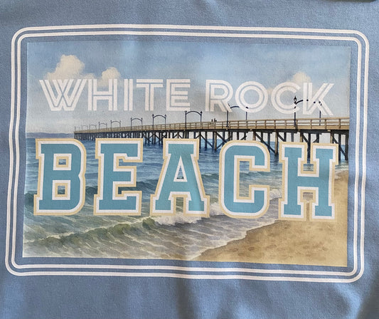 White Rock Pier Tee Light blue