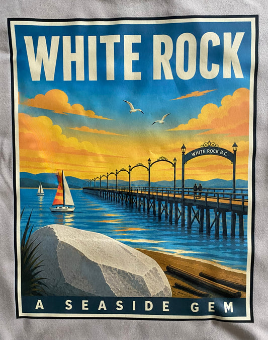 White Rock Seaside Gem Hoodie (Sand and Dark Gray)