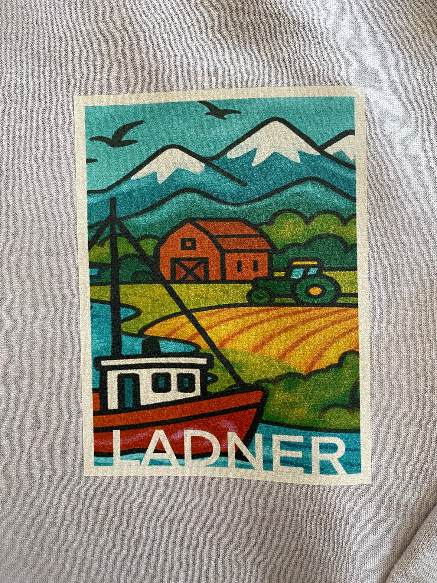 LADNER LOCAL Hoodie (Dark Green & Sand)