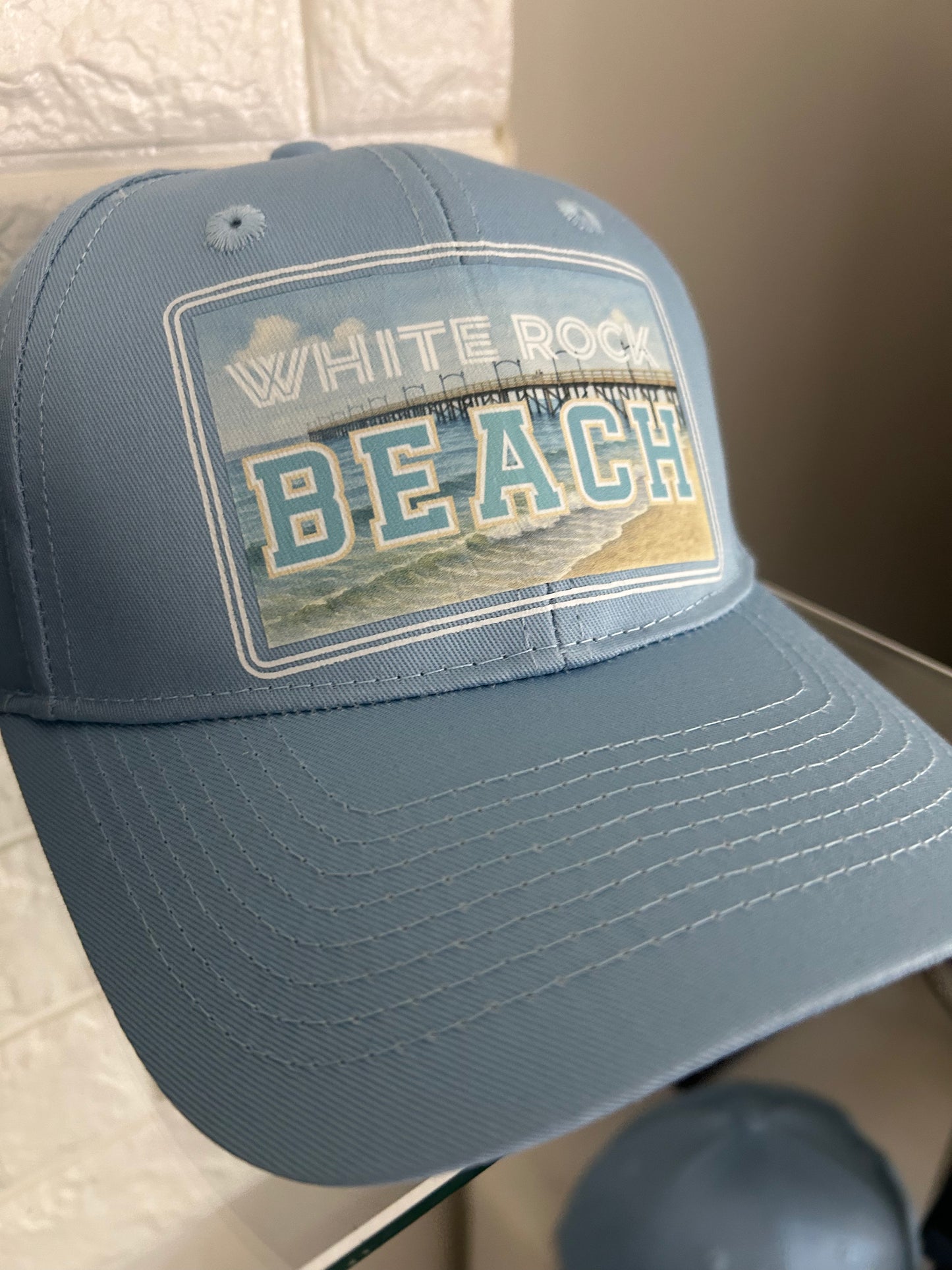White Rock Beach Blue Hat