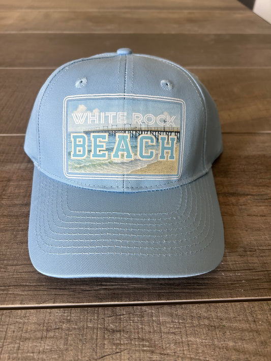 White Rock Beach Blue Hat