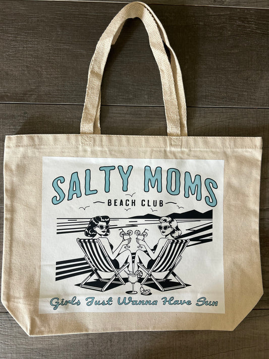 Salty Moms Beach Club Beach Bag