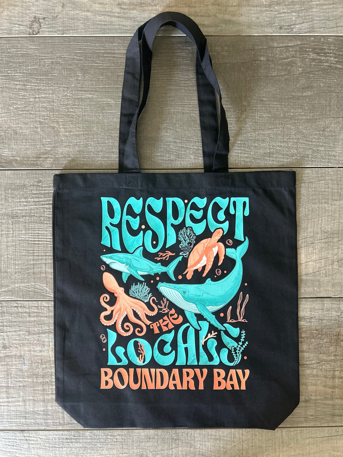 Respect the Locals BOUNDARY BAY tote bag