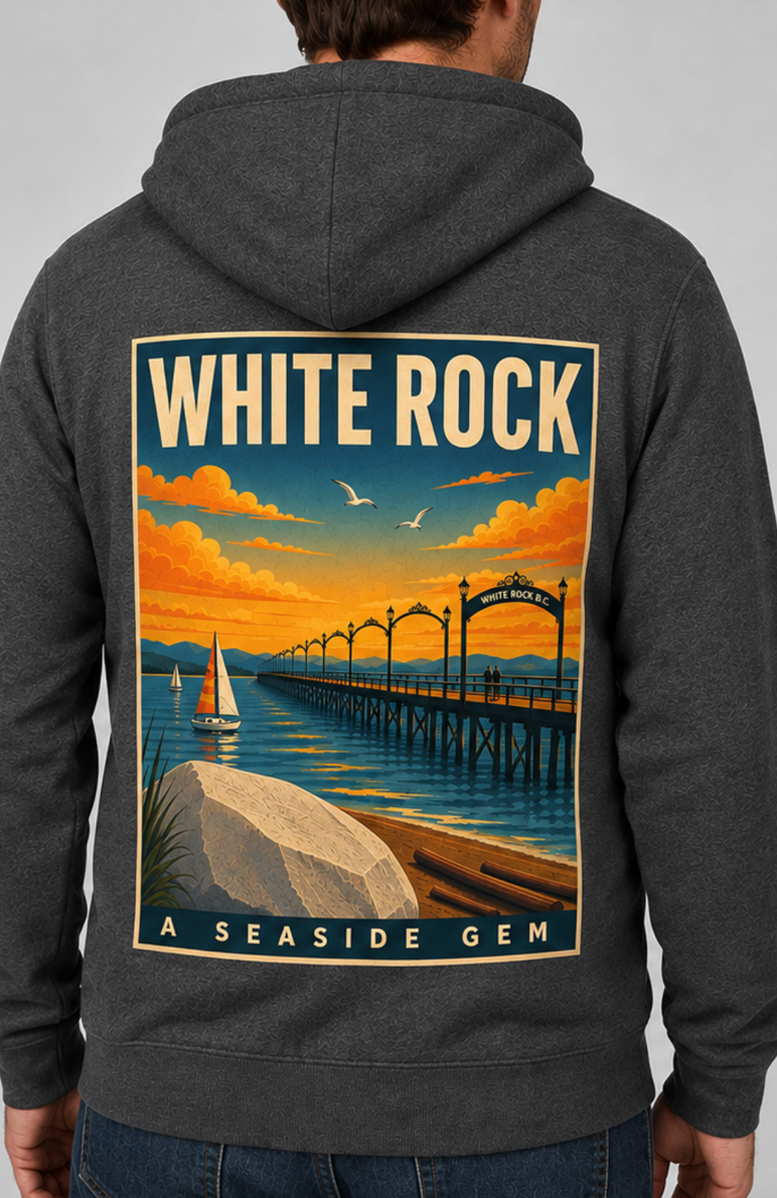 White Rock 'Seaside Gem' Zip Up Hoodie