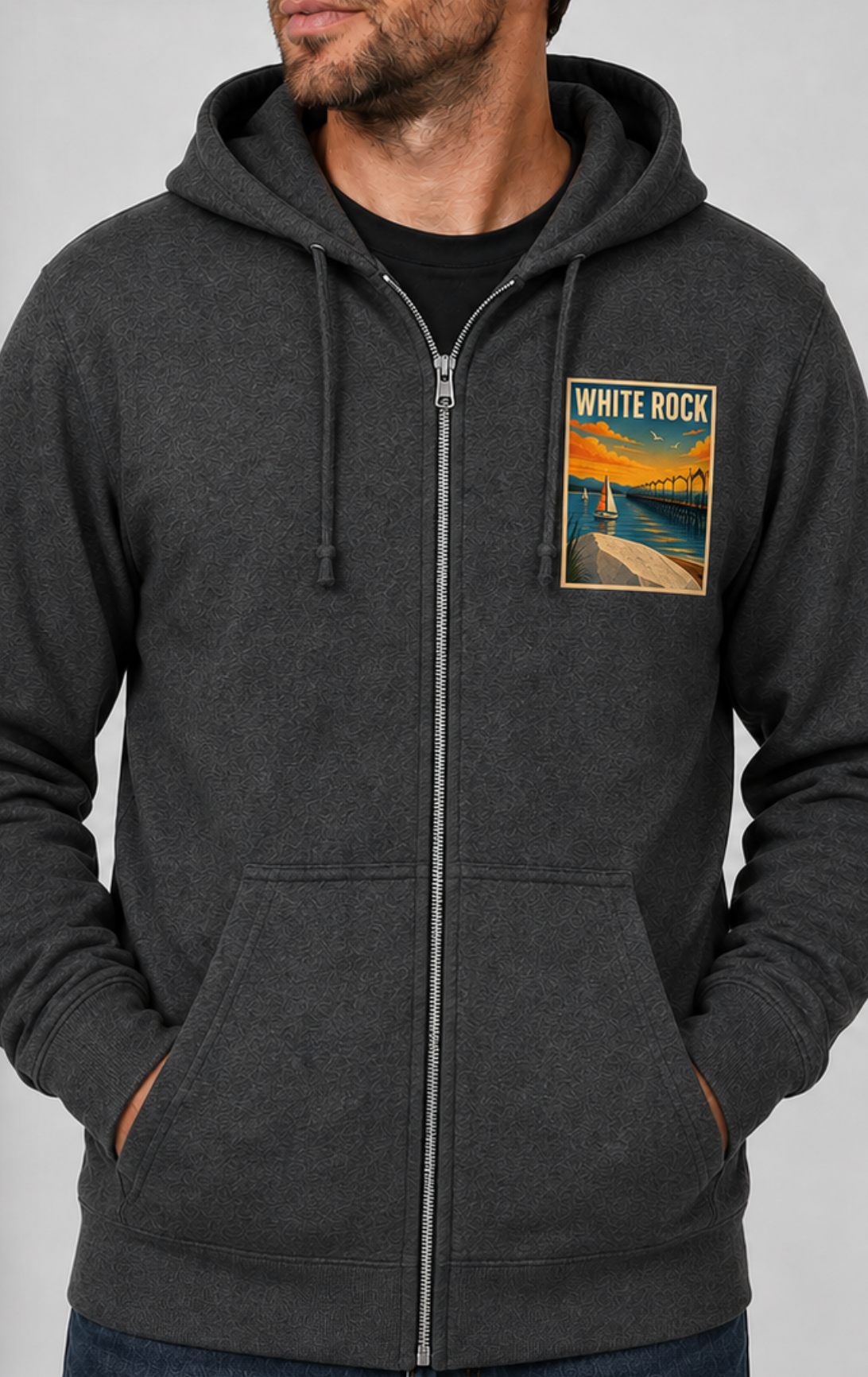 White Rock 'Seaside Gem' Zip Up Hoodie