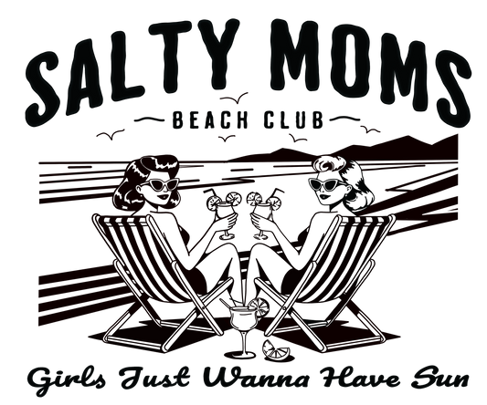 Salty Mom's Beach Club T-Shirt (White)