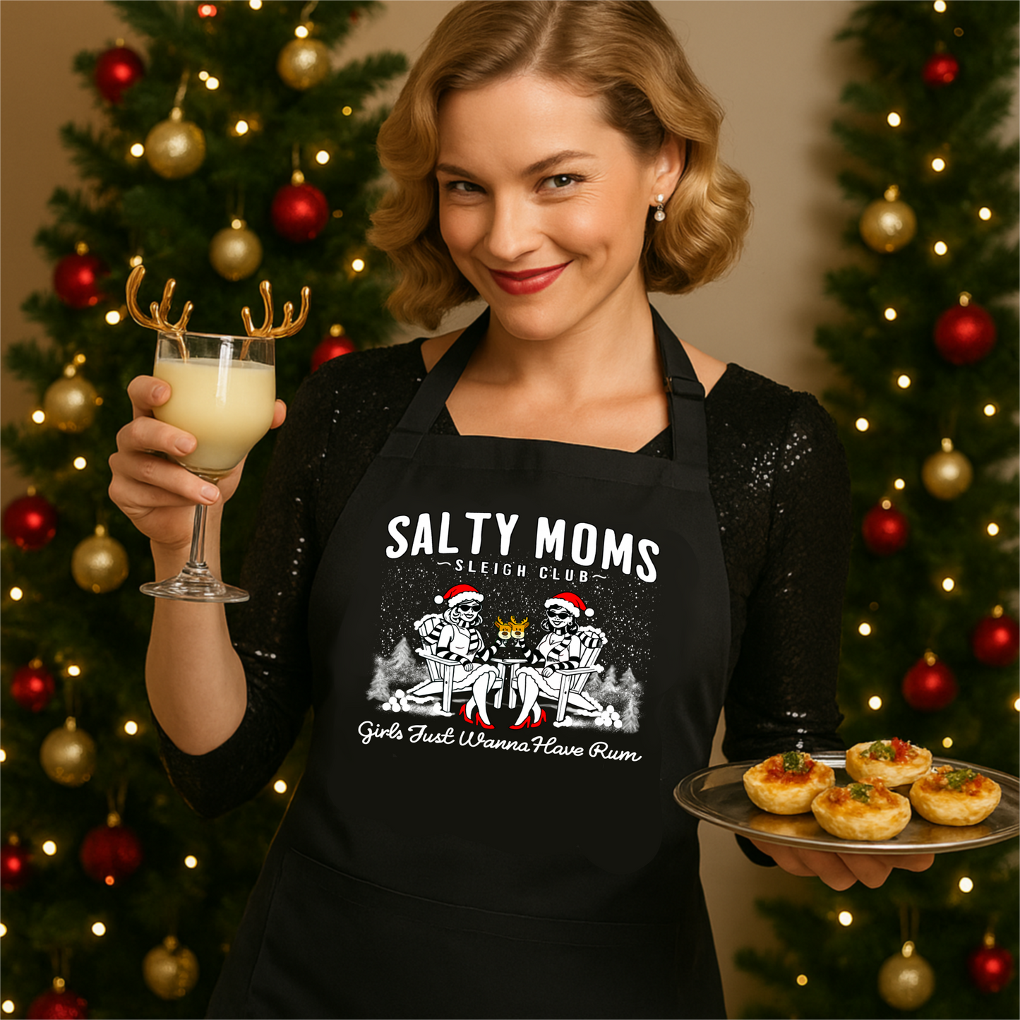 SALTY MOMS SLEIGH CLUB Apron