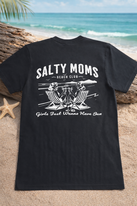 Salty Moms Beach Club Tee Shirt