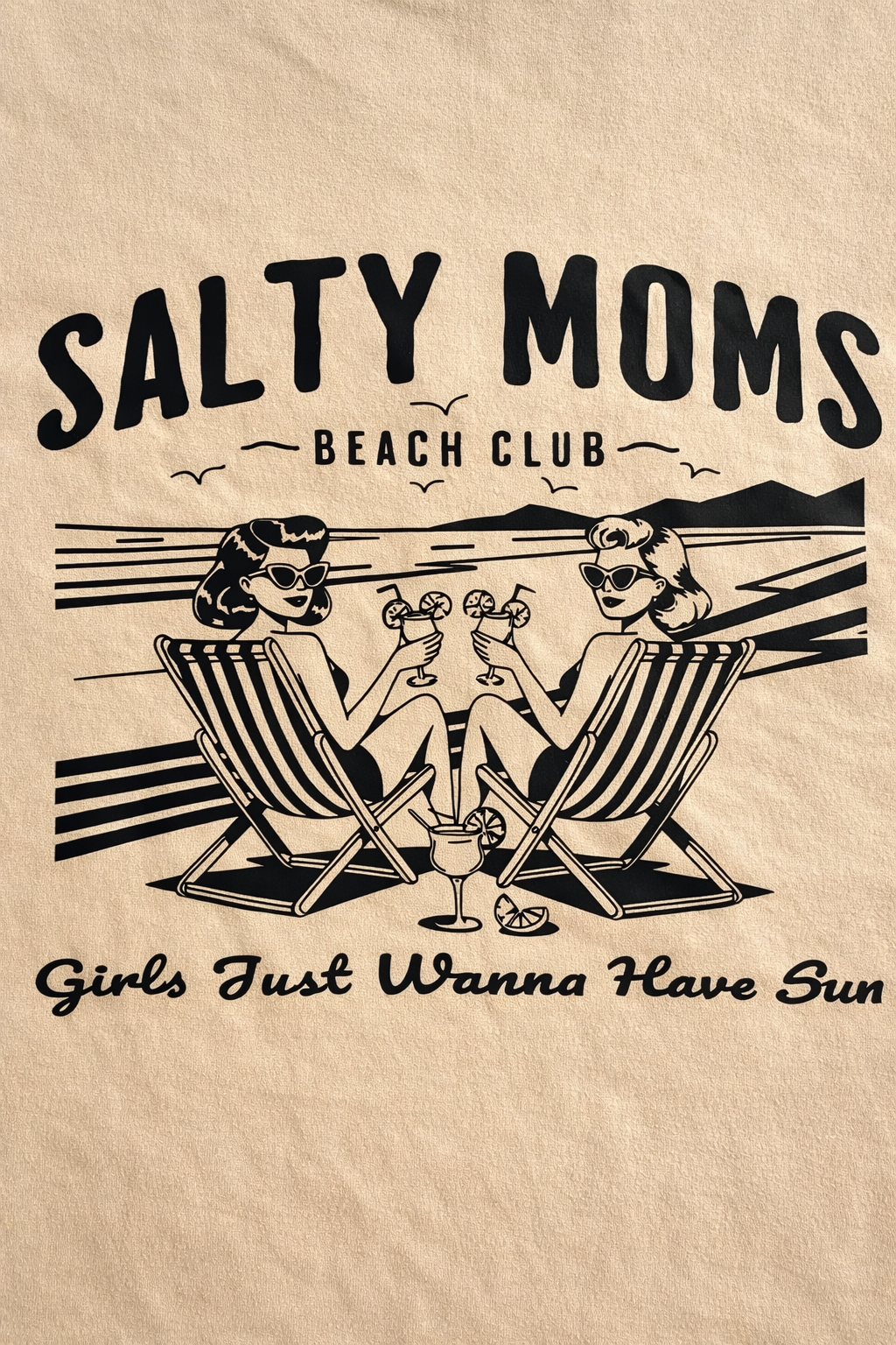 Salty Moms Beach Club Tee Shirt
