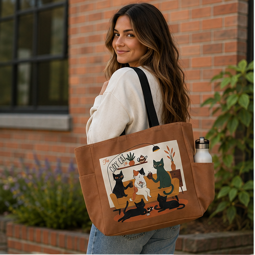 Cozy Cat Club Carryall Tote