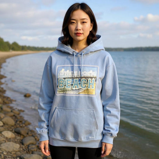 White Rock Pier Hoodie Light Blue