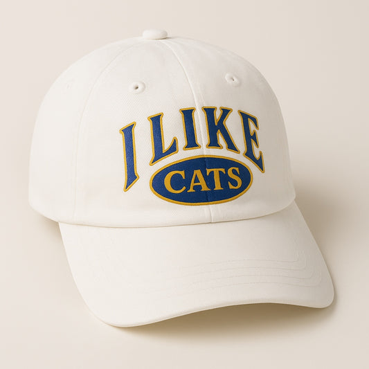I Like Cats Cap (White)