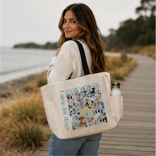 I Stop For Dogs Carryall Tote