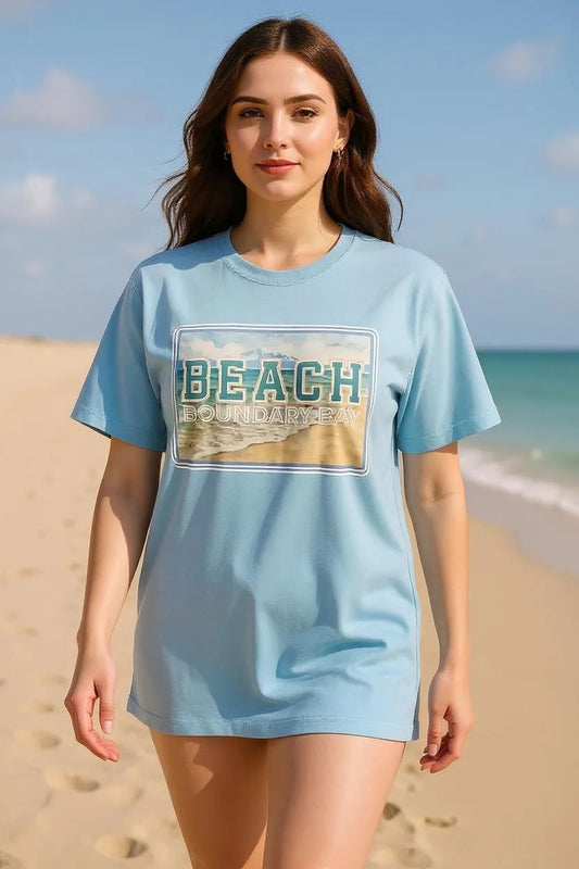 Boundary Bay Tee Light blue