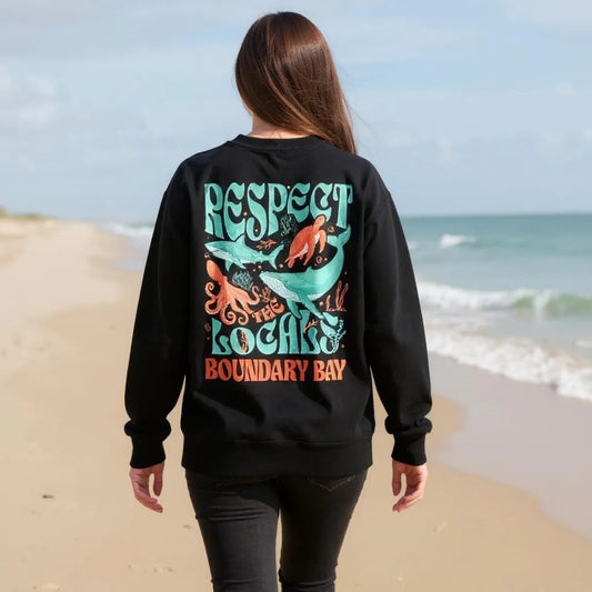 Respect The Locals BOUNDARY BAY Crew Sweatshirt